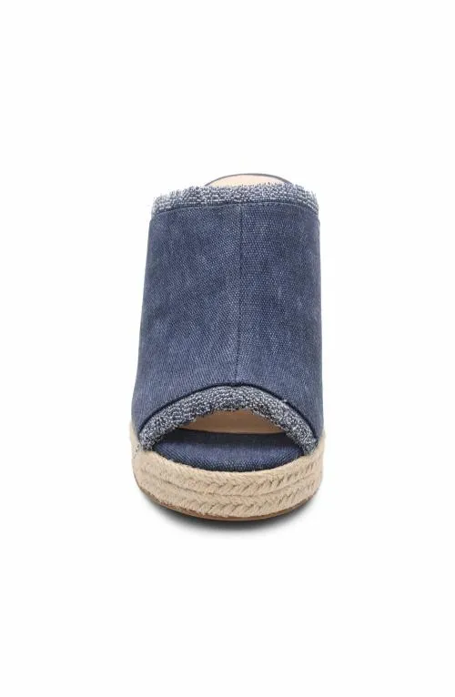 Women Wedges and Espadrilles Liverpool Los Angeles Hollywood Fray Edge Espadrille Indigo