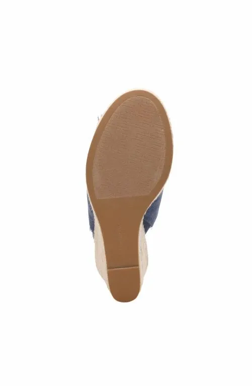 Women Wedges and Espadrilles Liverpool Los Angeles Hollywood Fray Edge Espadrille Indigo