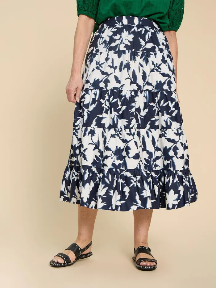Women White Stuff Clothing Mayra Mixed Print Midi Skirt