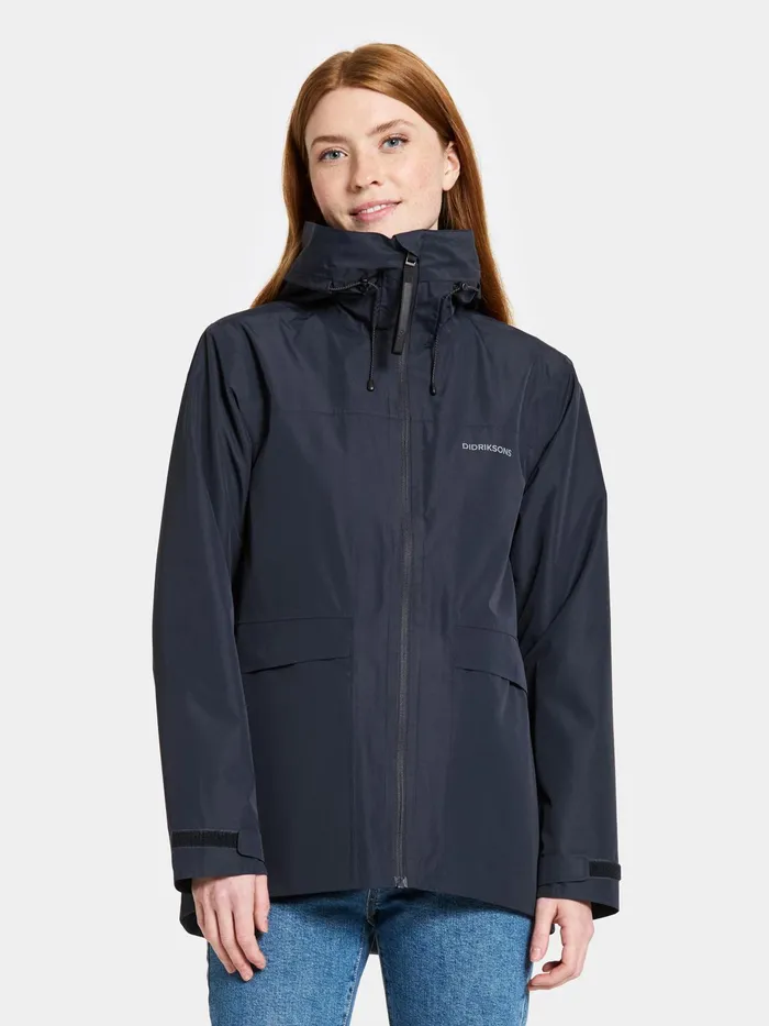 Women Wide Jacket Dark Night Blue Didriksons Spring Jackets