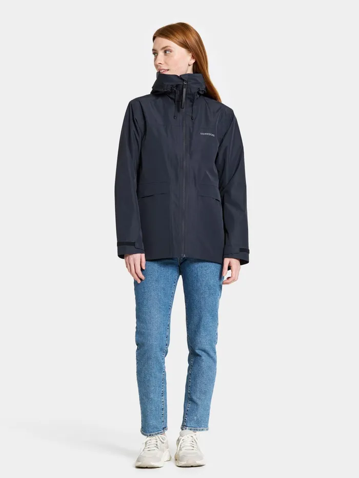 Women Wide Jacket Dark Night Blue Didriksons Spring Jackets