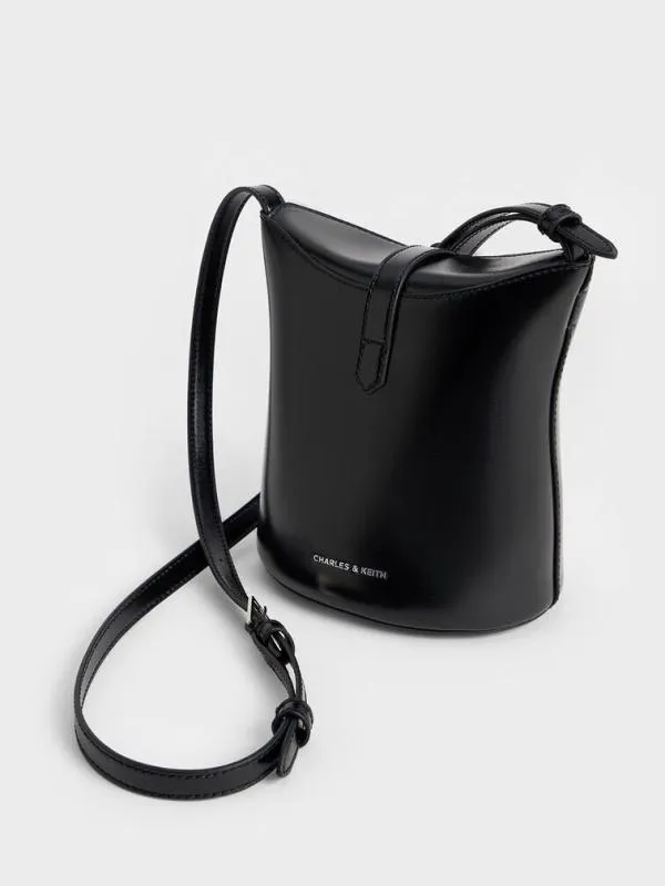Women Wisteria Belted Bucket Bag 8211 Noir CHARLES and KEITH Bucket Bags