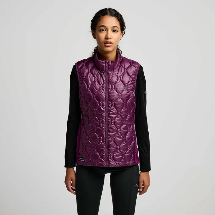 Women Women8217s Hurricane Insulated Vest Eggplant Tops Saucony