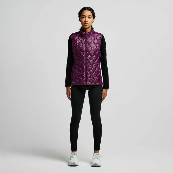Women Women8217s Hurricane Insulated Vest Eggplant Tops Saucony Women Women8217s Hurricane Insulated Vest Eggplant Tops Saucony