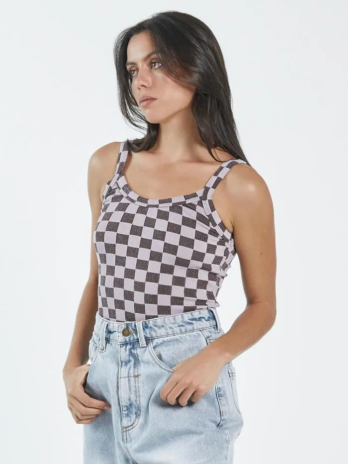 Womens Aalto Rib Tank Washed Cocoa Thrills Swim