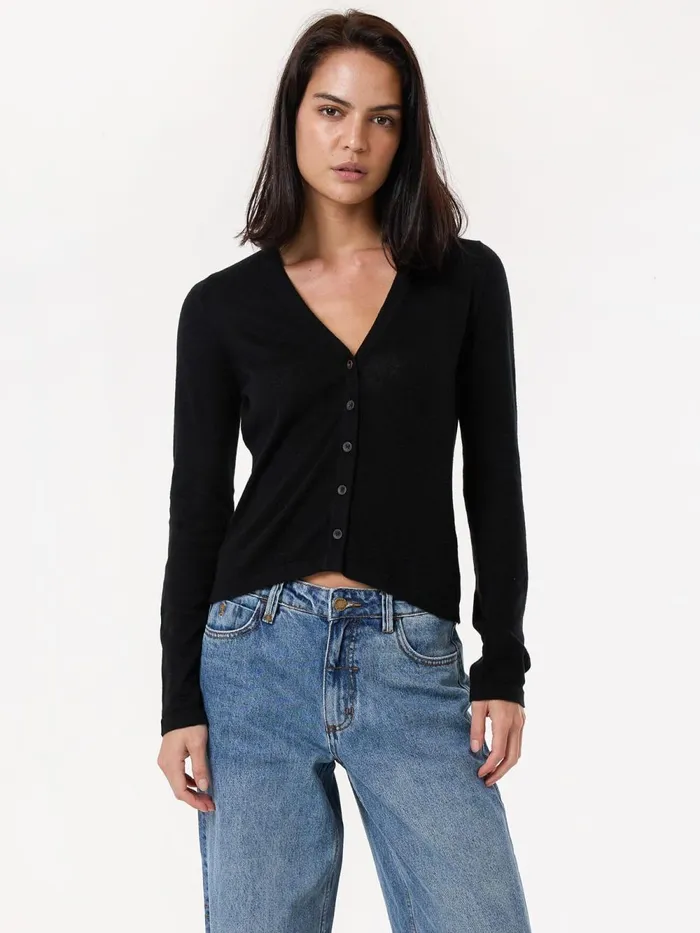Womens Alaia Knit Cardigan Black Thrills Sweaters and Fleece