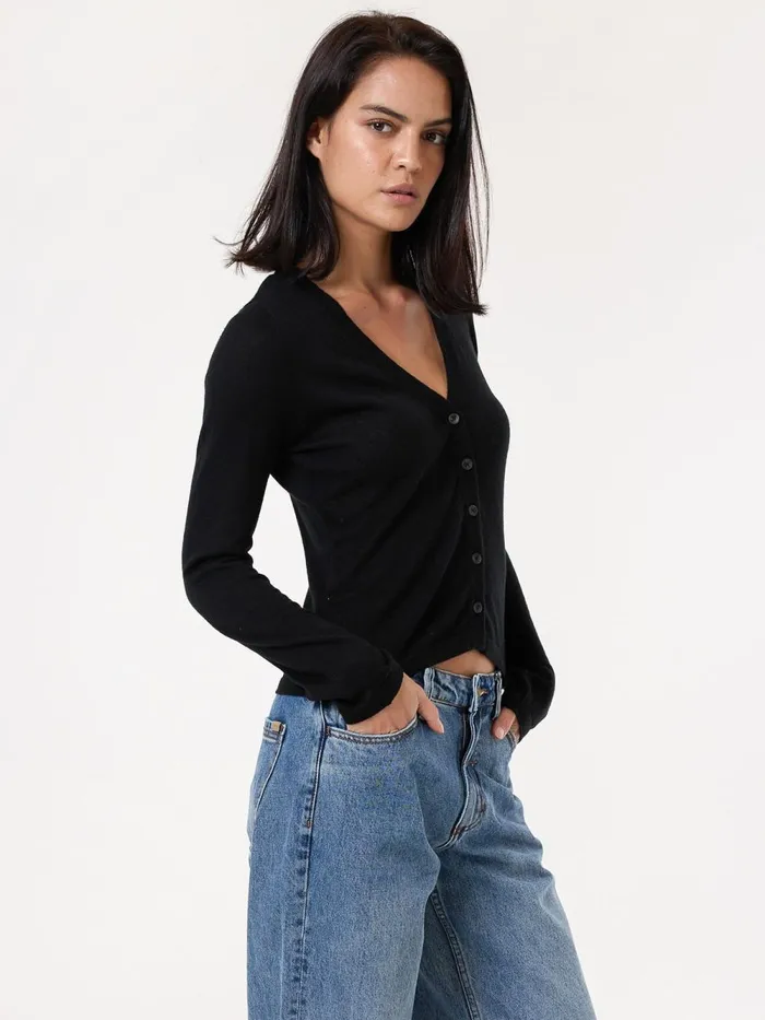 Womens Alaia Knit Cardigan Black Thrills Sweaters and Fleece