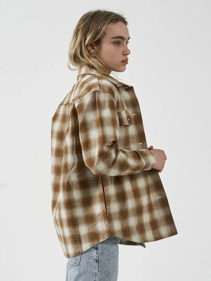 Womens Barrio Overshirt Bronze Thrills Tops and Tees
