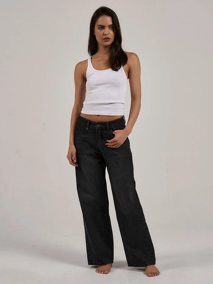 Womens Billie Low Baggie Jean Smoke Black Thrills Denim