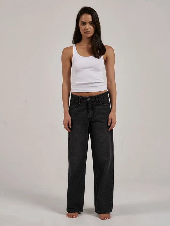 Womens Billie Low Baggie Jean Smoke Black Thrills Denim