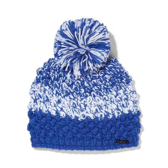 Womens Brrr Berry Pom Electric Blue Spyder Hats