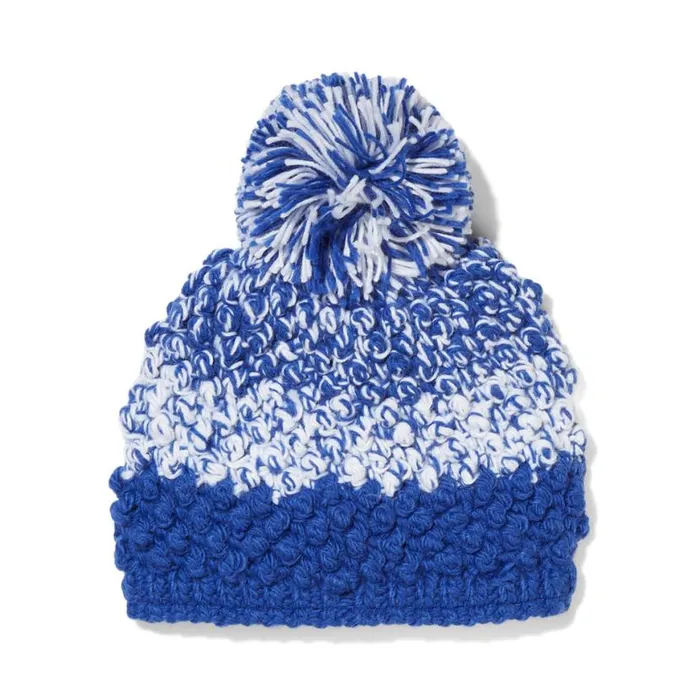 Womens Brrr Berry Pom Electric Blue Spyder Hats