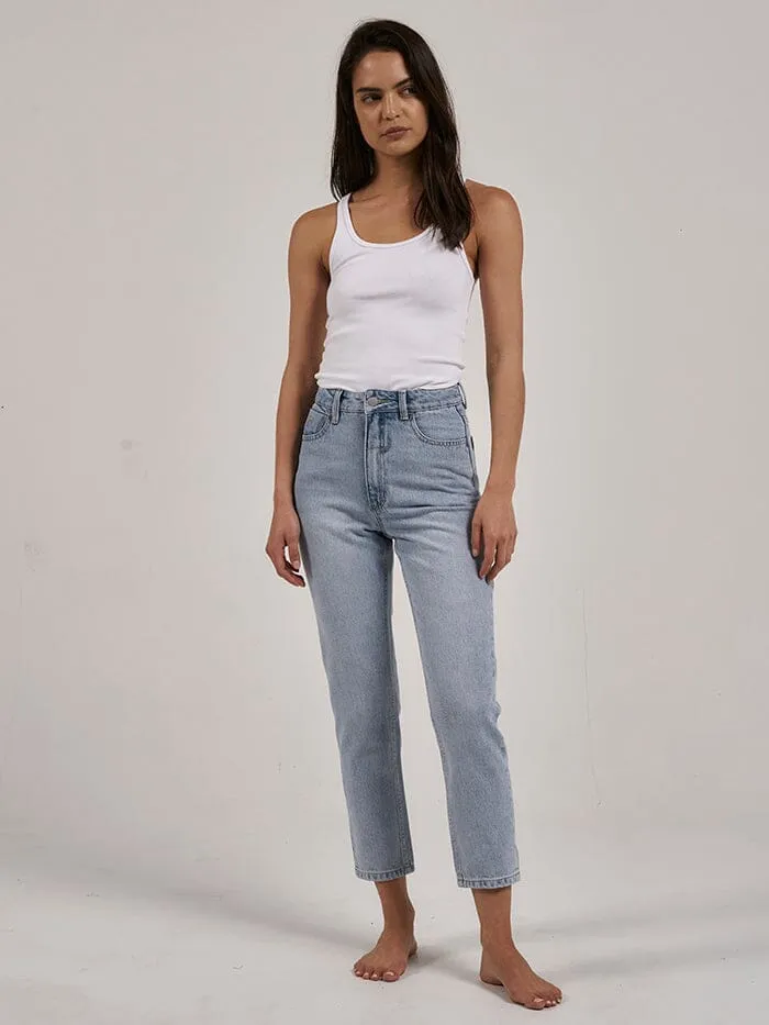 Womens Casey Slim Jean Ash Blue Thrills High Waisted Jeans
