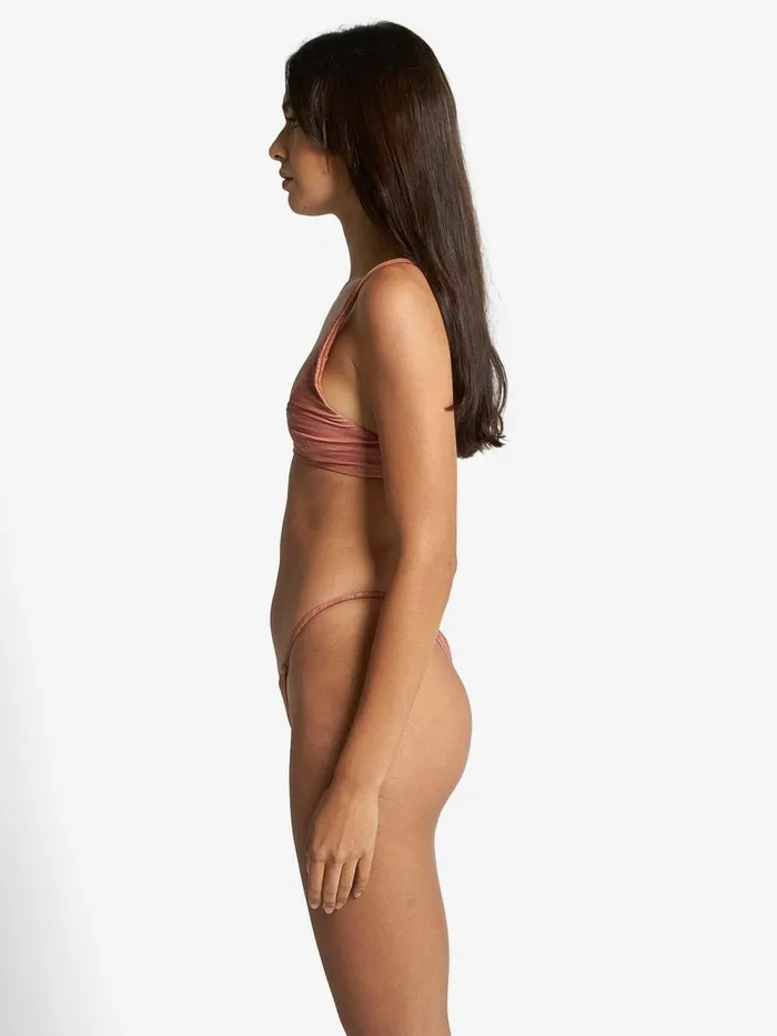 Womens Elixer Plunge Bikini Top Sundown Thrills Swim