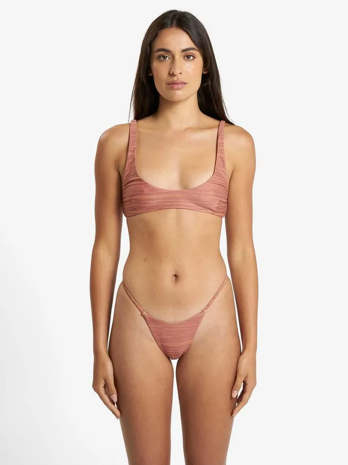 Womens Elixer Plunge Bikini Top Sundown Thrills Swim