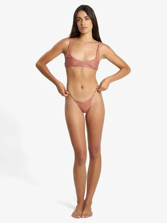 Womens Elixer Plunge Bikini Top Sundown Thrills Swim
