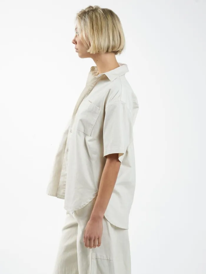 Womens Eliza Denim Shirt Bone Thrills Tops and Tees