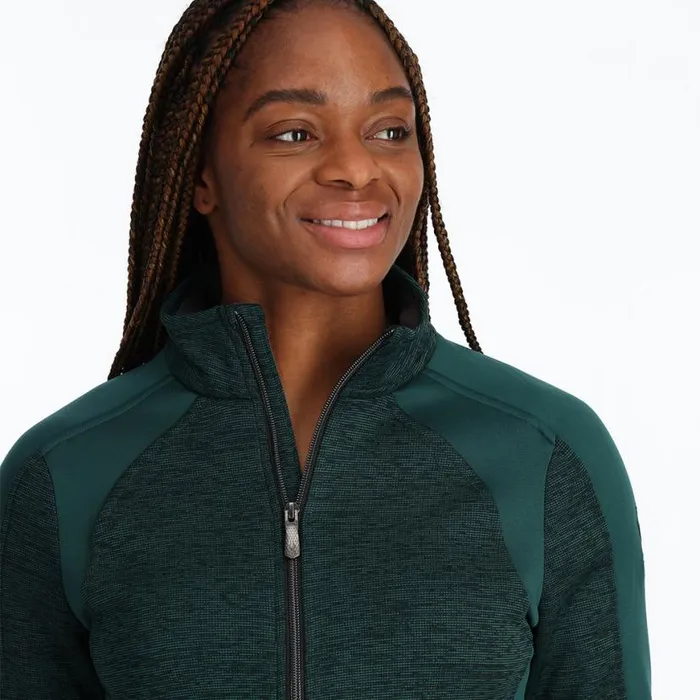 Womens Encore Full Zip Cypress Green Spyder Sweaters
