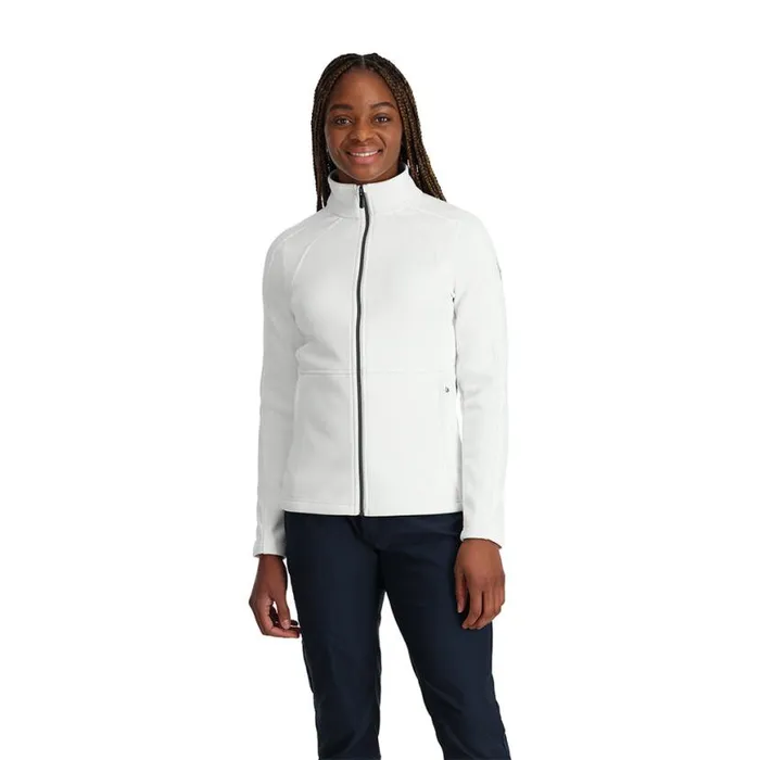 Womens Encore Full Zip White Spyder Sweaters