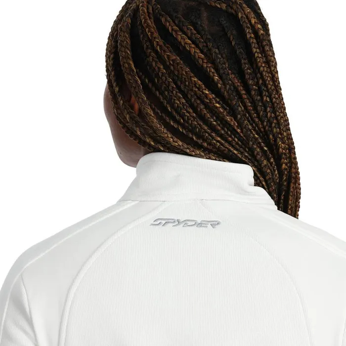 Womens Encore Full Zip White Spyder Sweaters
