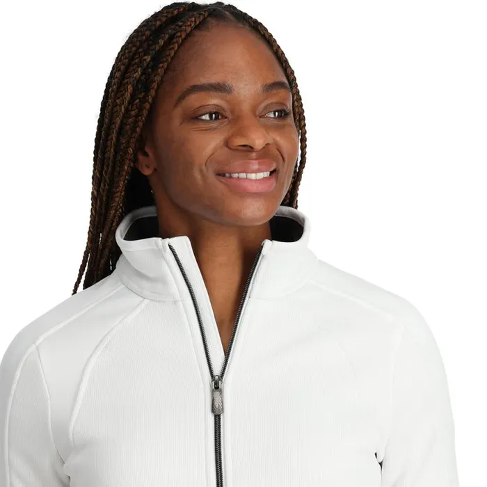 Womens Encore Full Zip White Spyder Sweaters