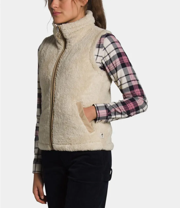 Womens Furry Fleece Vest Bleached Sandhawthorne Khaki The North Face Vests