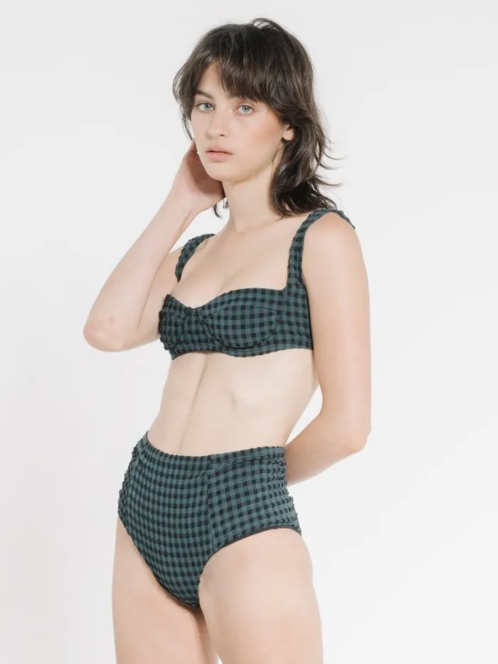 Womens Georgie High Waist Bottom Pine Thrills Swim