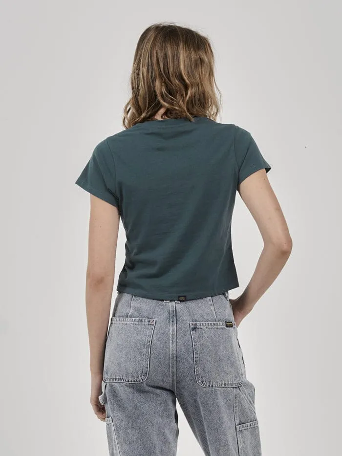 Womens Hard Yakka X Double Double Mini Tee Yakka Green Thrills Tops and Tees