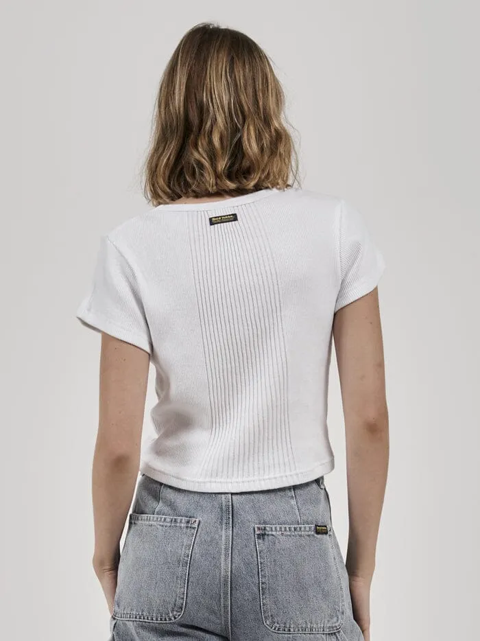 Womens Hard Yakka X Micro Tee White Thrills Tops and Tees