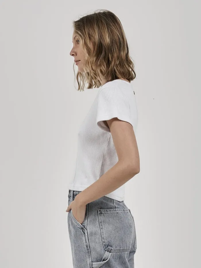 Womens Hard Yakka X Micro Tee White Thrills Tops and Tees