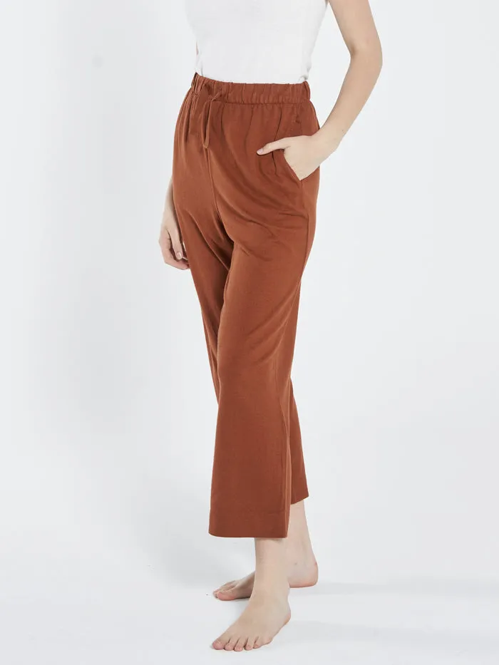 Womens Hemp Heavyweight Ease Pant Coffee Thrills Pants