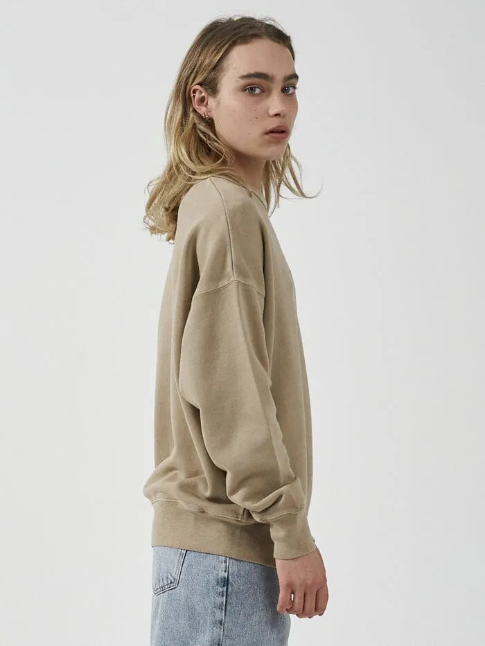 Womens Intuition Slouch Crew Faded Khaki Thrills Sweaters and Fleece