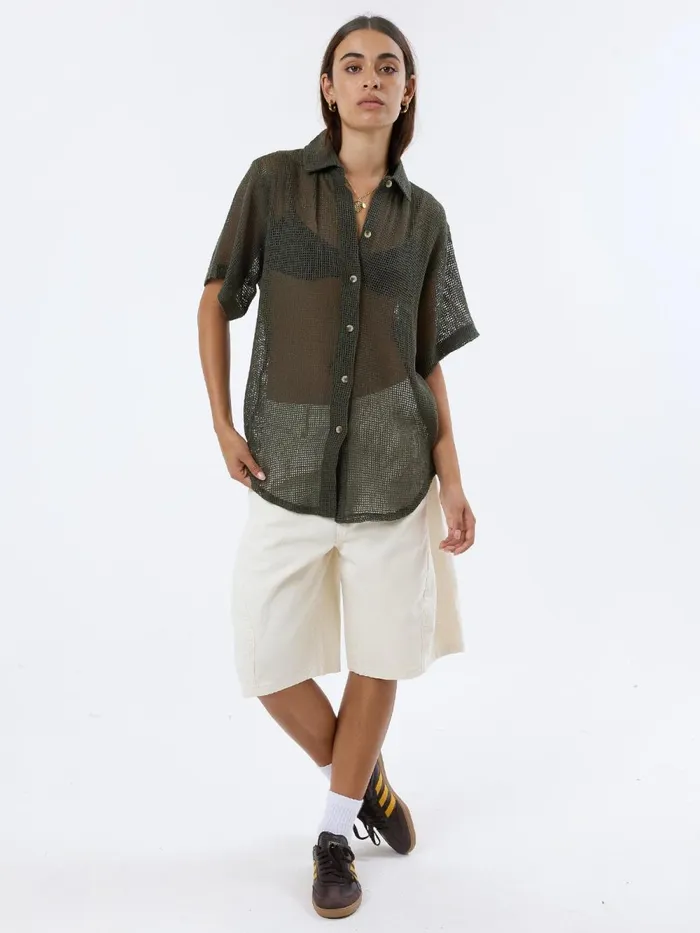 Womens Lattice Shirt Tarmac Thrills Tops and Tees
