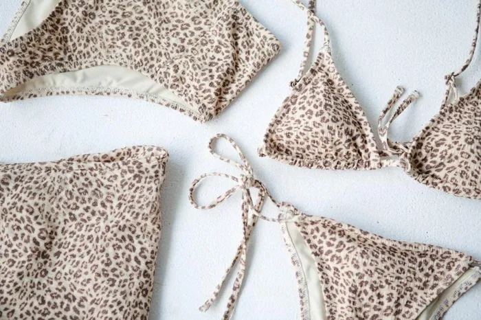 Womens Mild Animal String Bikini Bottom Desert Gold Thrills Swim