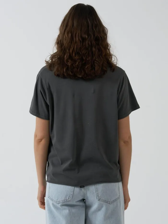 Womens Minimal Relaxed Tee Merch Black Thrills Tops and Tees