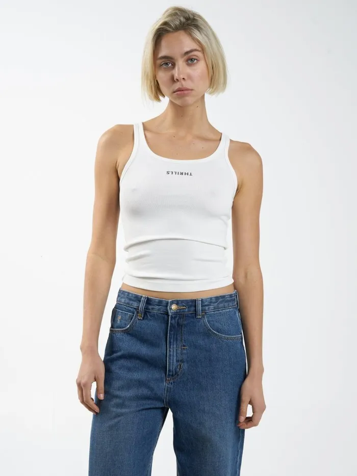Womens Minimal Scoop Tank Tofu Thrills Tops and Tees