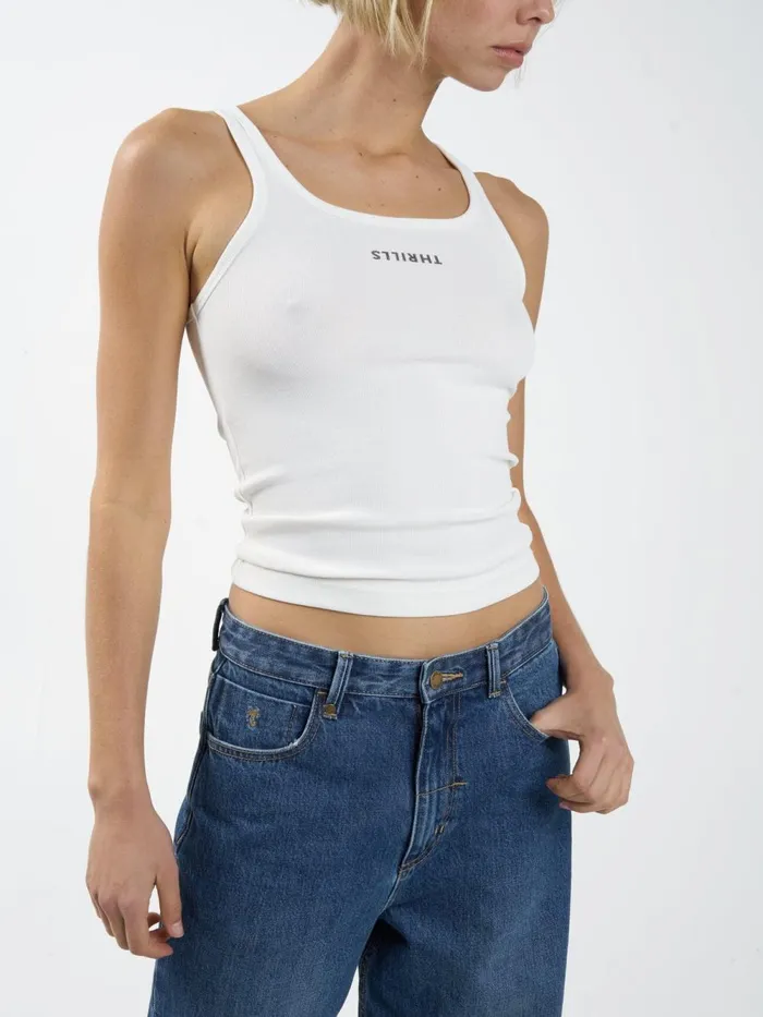 Womens Minimal Scoop Tank Tofu Thrills Tops and Tees