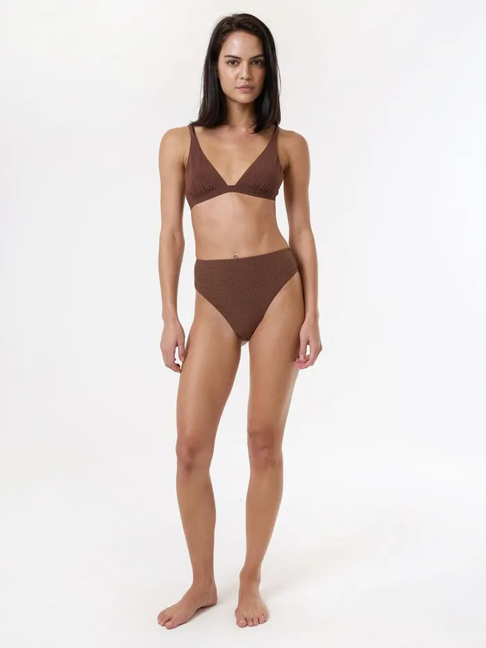 Womens Nano Tall Triangle Bikini Top Midnight Blue Thrills Swim