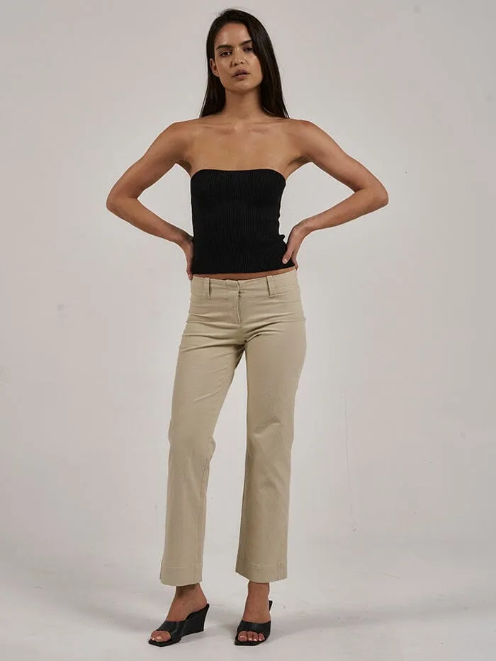 Womens Nisha Knit Tube Top Black Thrills Tops and Tees