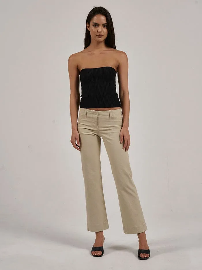 Womens Nisha Knit Tube Top Black Thrills Tops and Tees