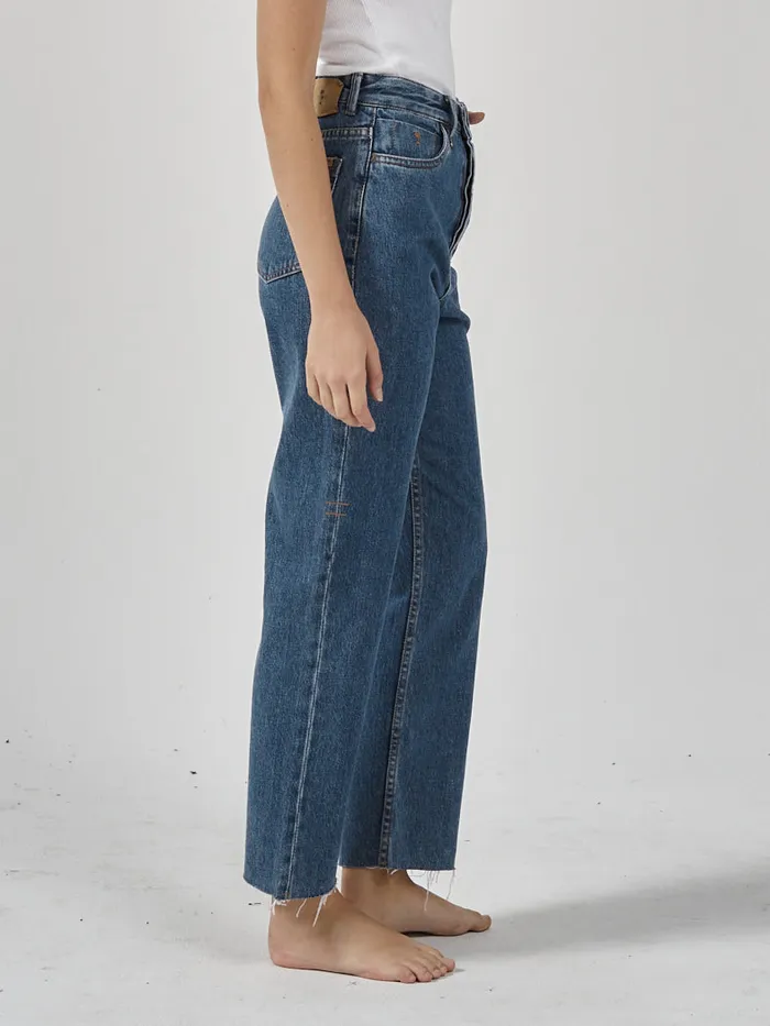 Womens Paige Jean Highway Blue Thrills High Waisted Jeans