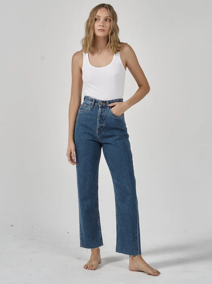 Womens Paige Jean Highway Blue Thrills High Waisted Jeans