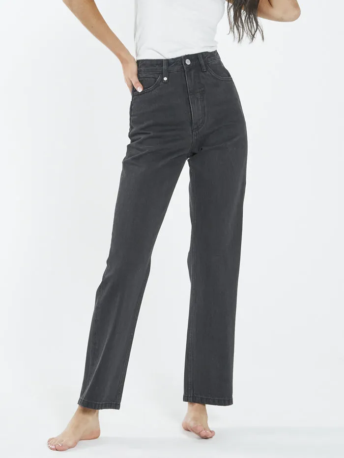 Womens Pulp Jean Aged Black Thrills High Waisted Jeans