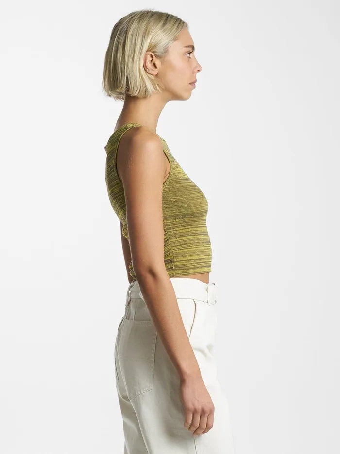 Womens Reaction Knit Tank Antique Moss Thrills Tops and Tees