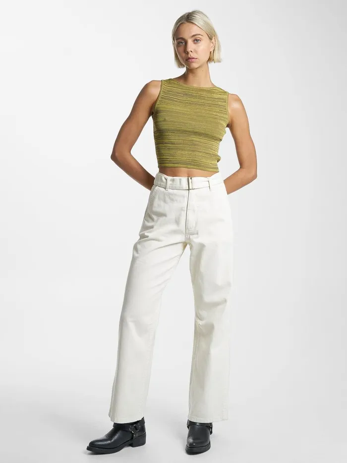 Womens Reaction Knit Tank Antique Moss Thrills Tops and Tees