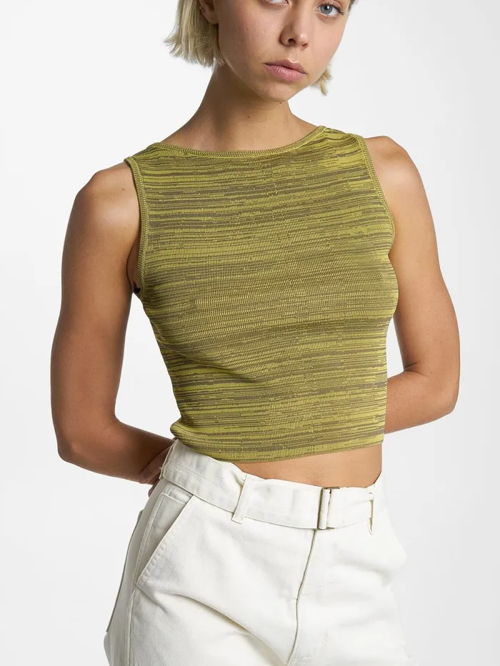 Womens Reaction Knit Tank Antique Moss Thrills Tops and Tees