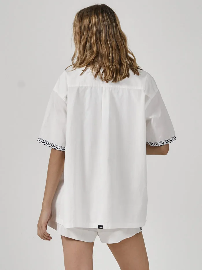 Womens Rhodes Short Sleeve Shirt Bone Thrills Tops and Tees
