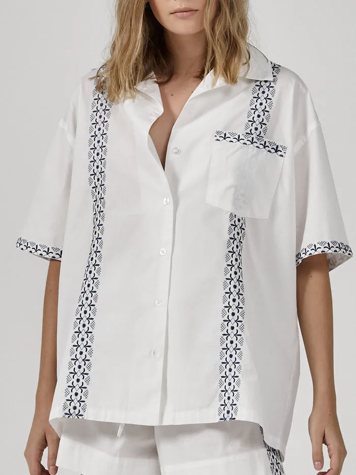 Womens Rhodes Short Sleeve Shirt Bone Thrills Tops and Tees