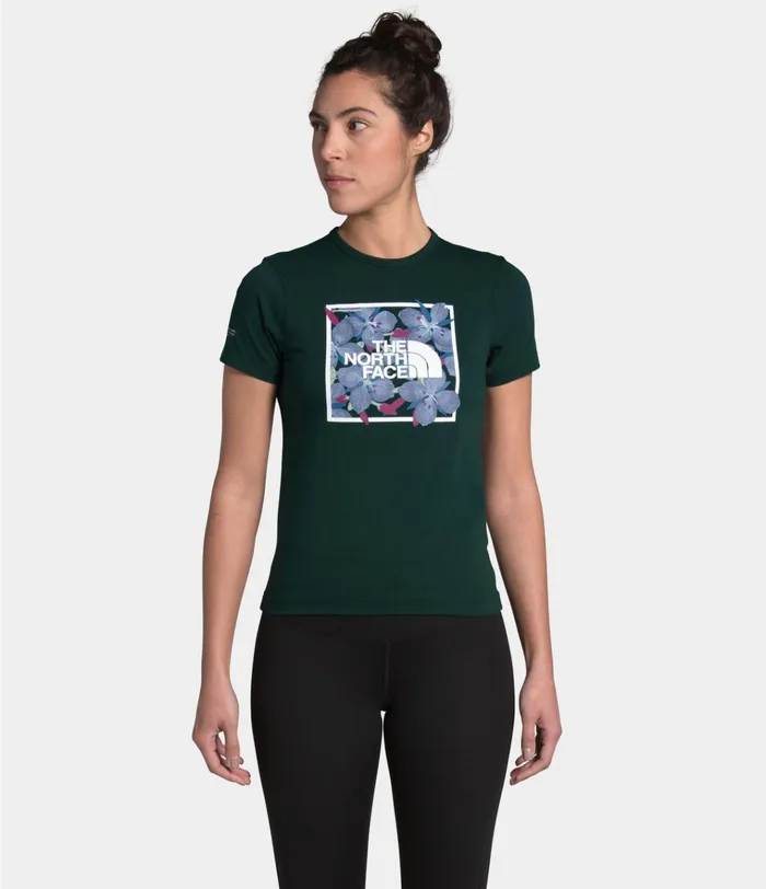 Womens SHORT SLEEVE HIMALAYAN BOTTLE SOURCE TEE Scarab Green The North Face Casual Tops Womens SHORT SLEEVE HIMALAYAN BOTTLE SOURCE TEE Scarab Green The North Face Casual Tops