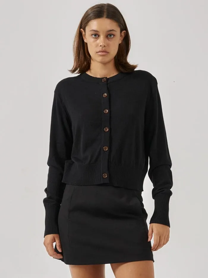 Womens Sofia Knit Cardigan Black Thrills Sweaters and Fleece